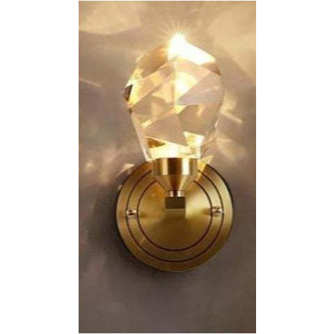 Rotating Light Luxury Crystal Wall Lamp