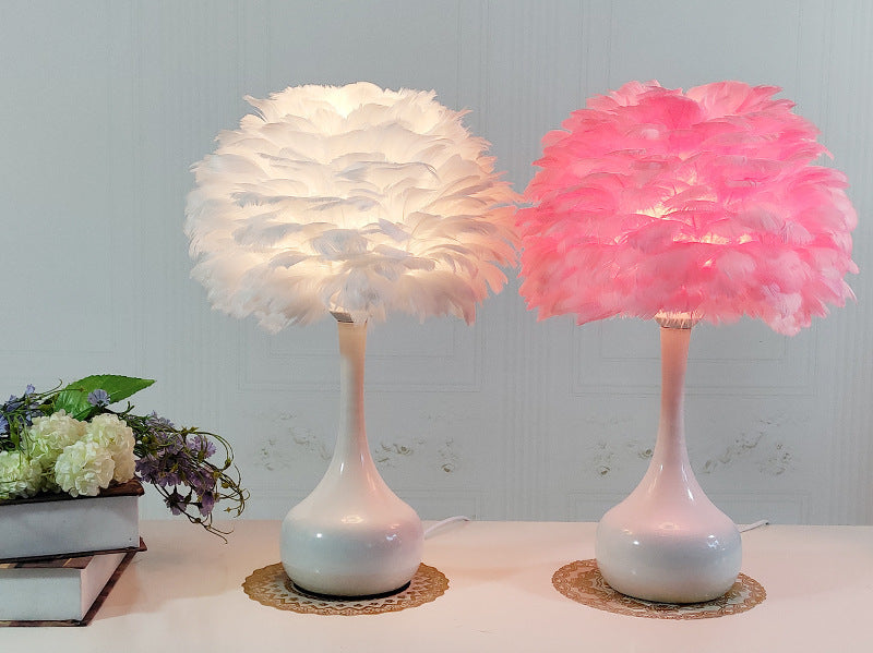 Luxury Feather Table Lamp