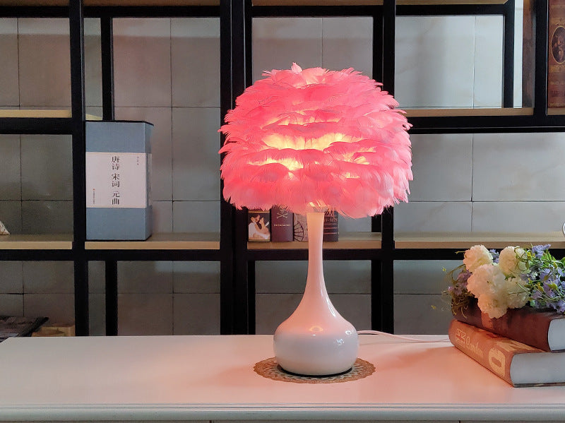 Luxury Feather Table Lamp