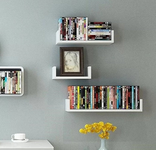 3-Piece Wood Shelf U-Shelf Set