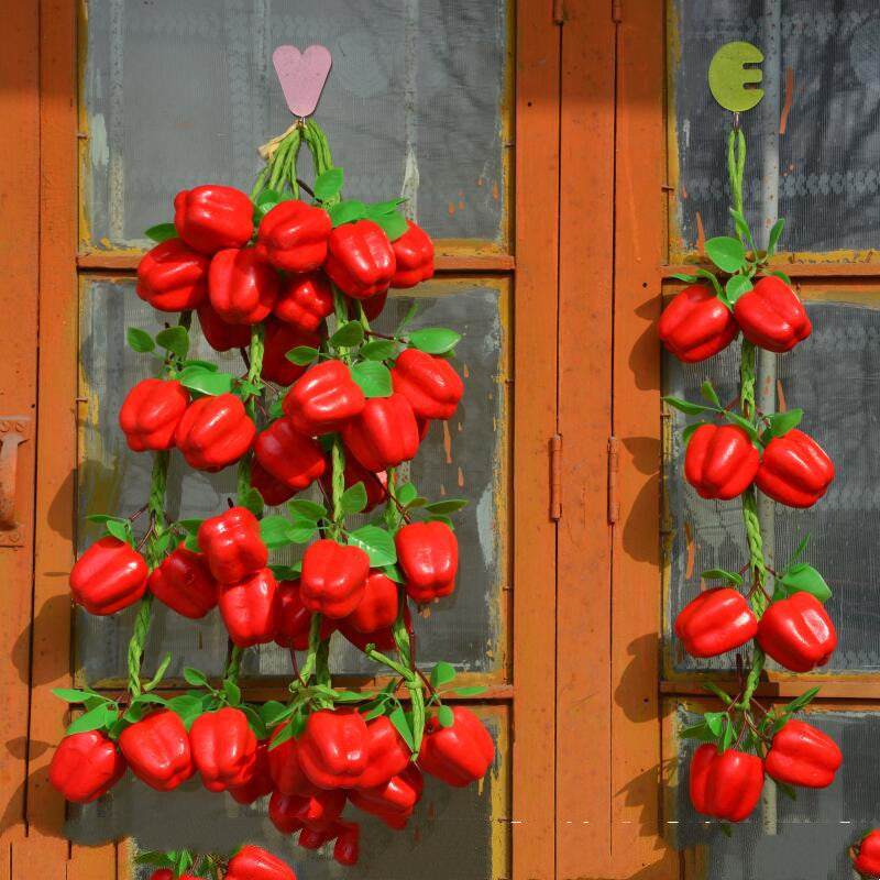 Fake Corn Pepper Garlic String Decorations Simulation Vegetable And Fruit String Crops Farmhouse Hotel Kindergarten