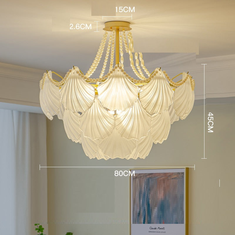 Luxury Pearl Shell Glass Pendant Lamp