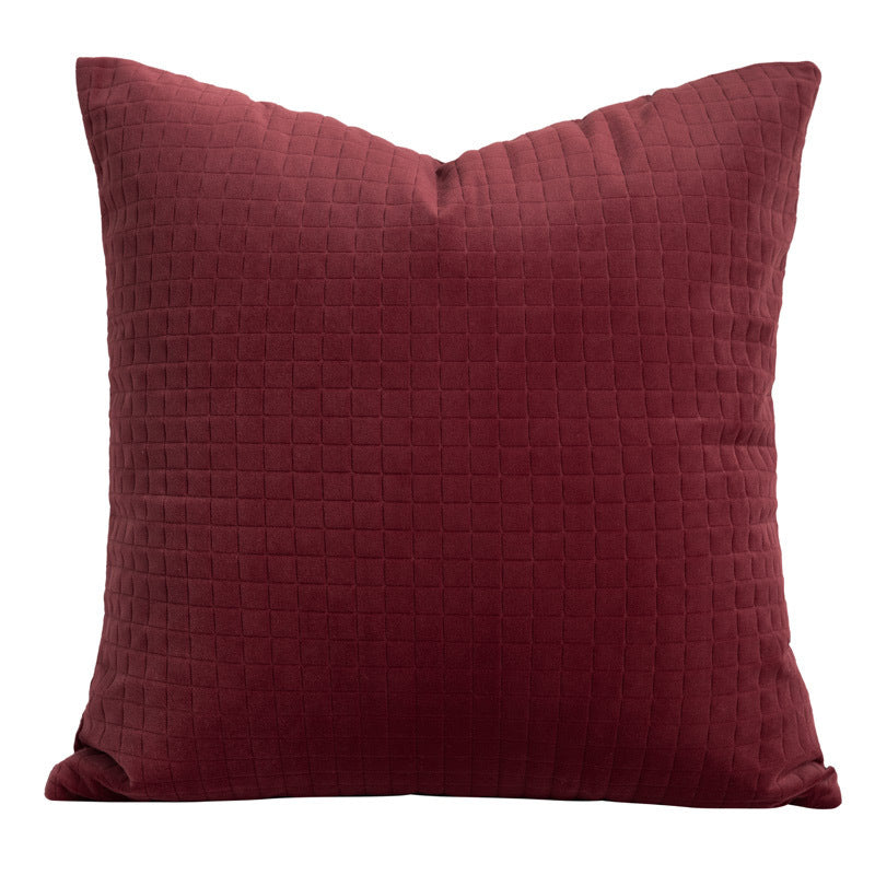 Red Sofa Pillow Combination Luxury Living Room